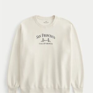 Hollister Cream Woman San Francisco Sweatshirt